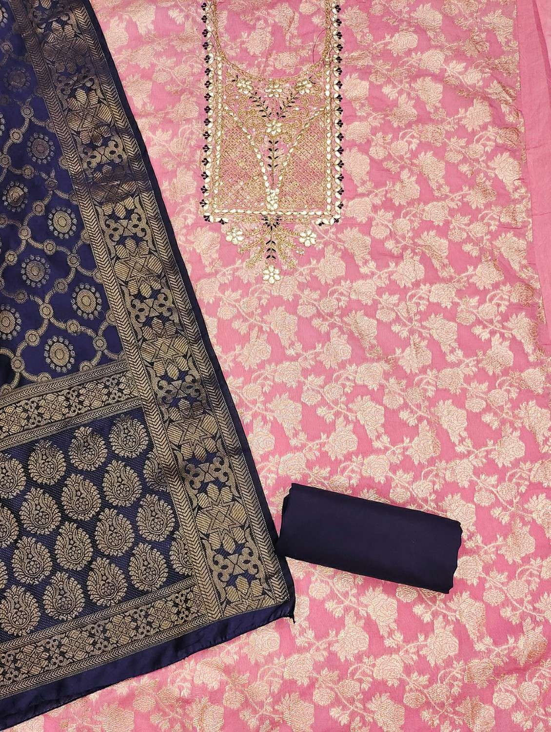 women self design embroidered unstitched suit set - 21987995 -  Standard Image - 3