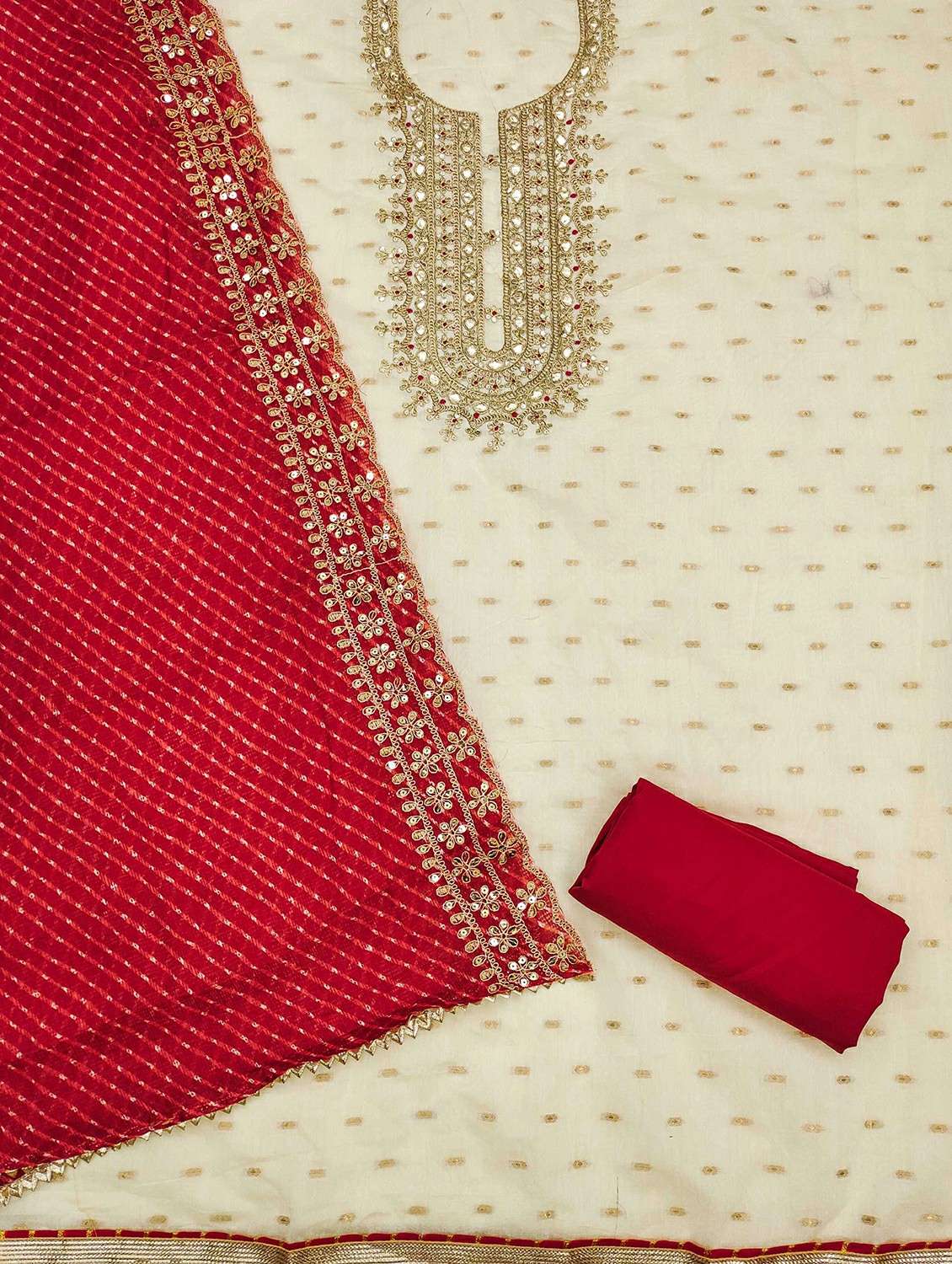 women self design embroidered unstitched suit set - 21988007 -  Standard Image - 3