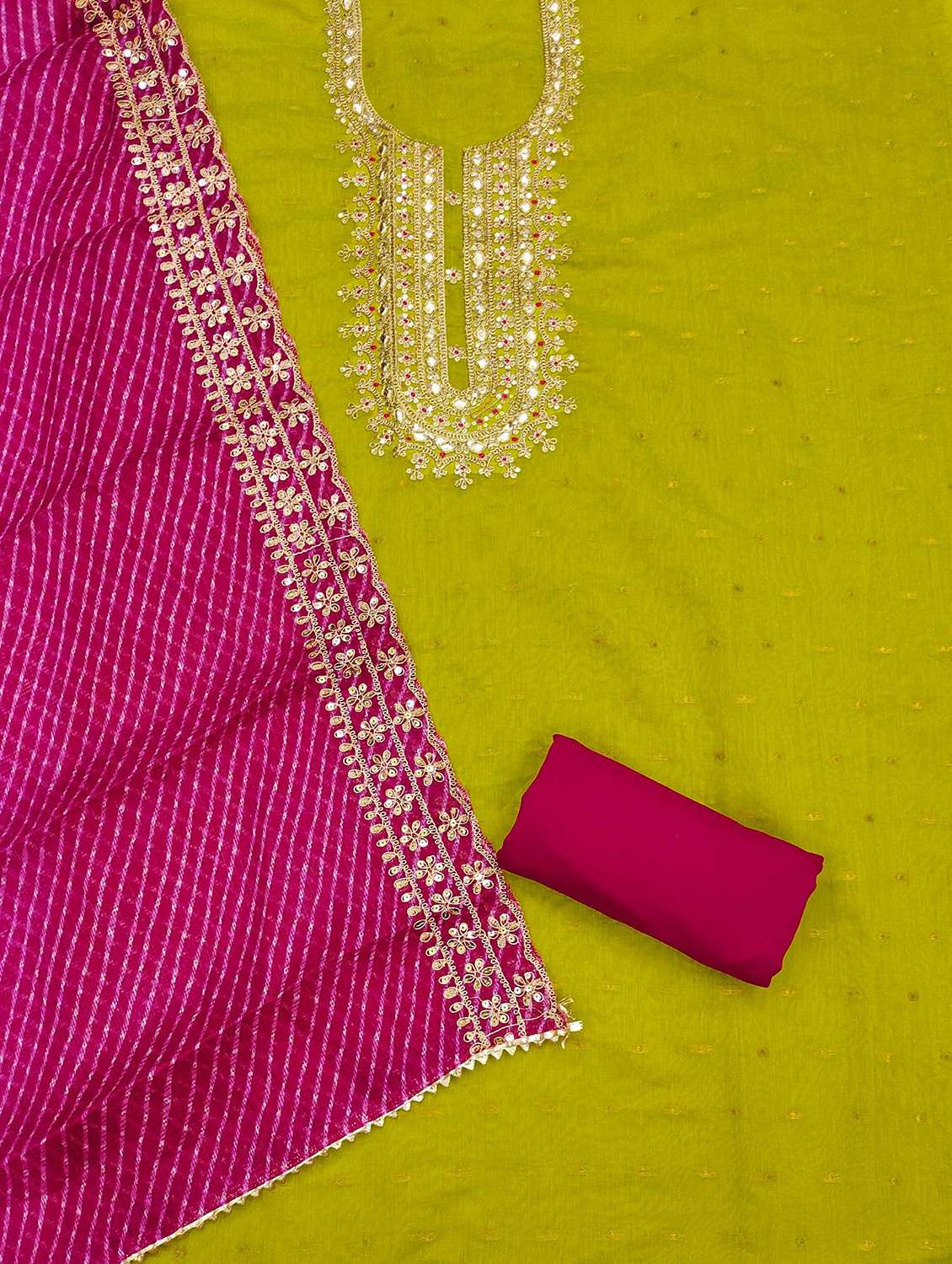 women self design embroidered unstitched suit set - 21988009 -  Standard Image - 3