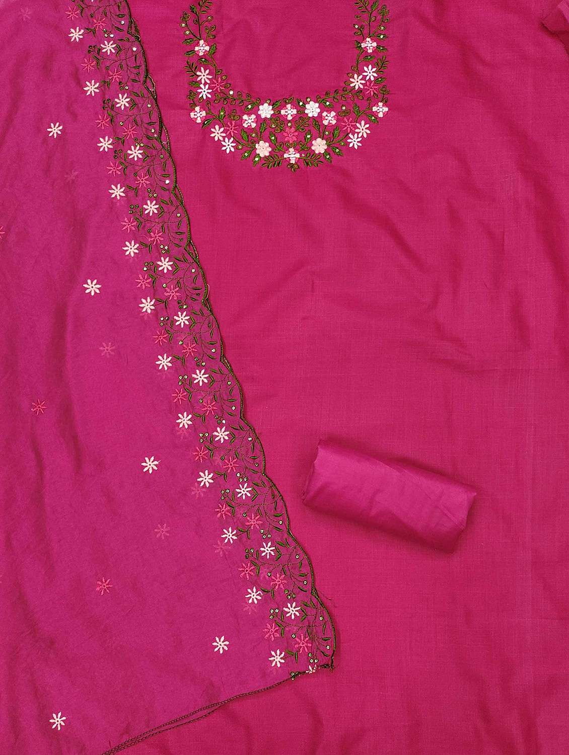 women floral embroidered unstitched suit set - 21988053 -  Standard Image - 3