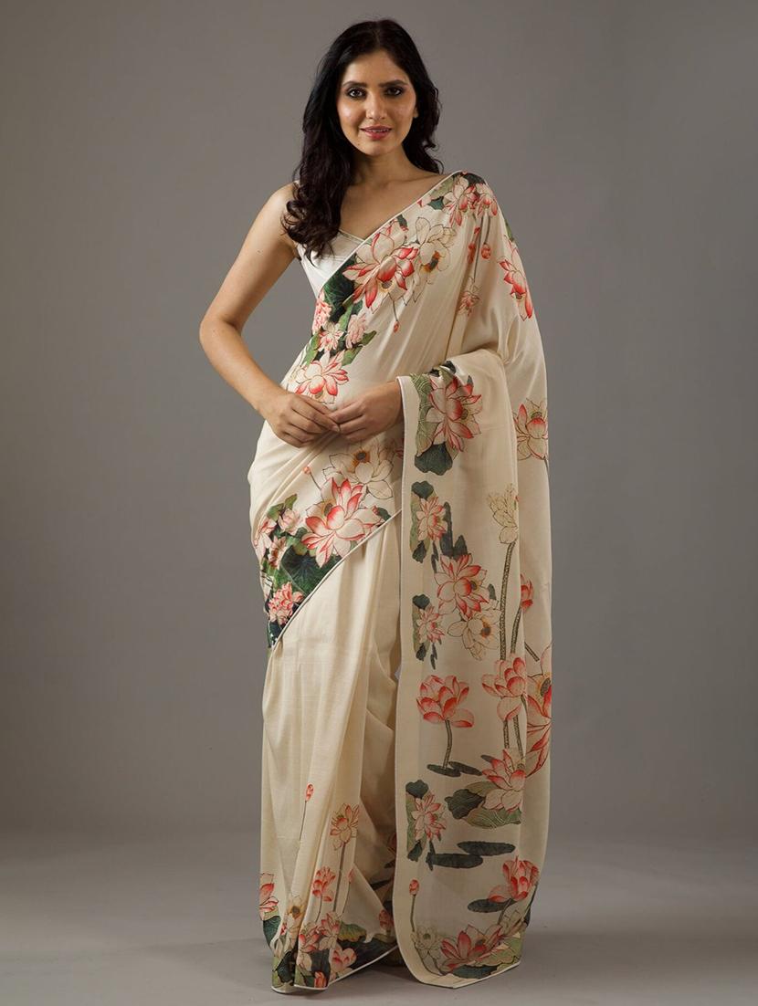 women printed casual wear saree with blouse - 21988095 - Zoom Image - 0