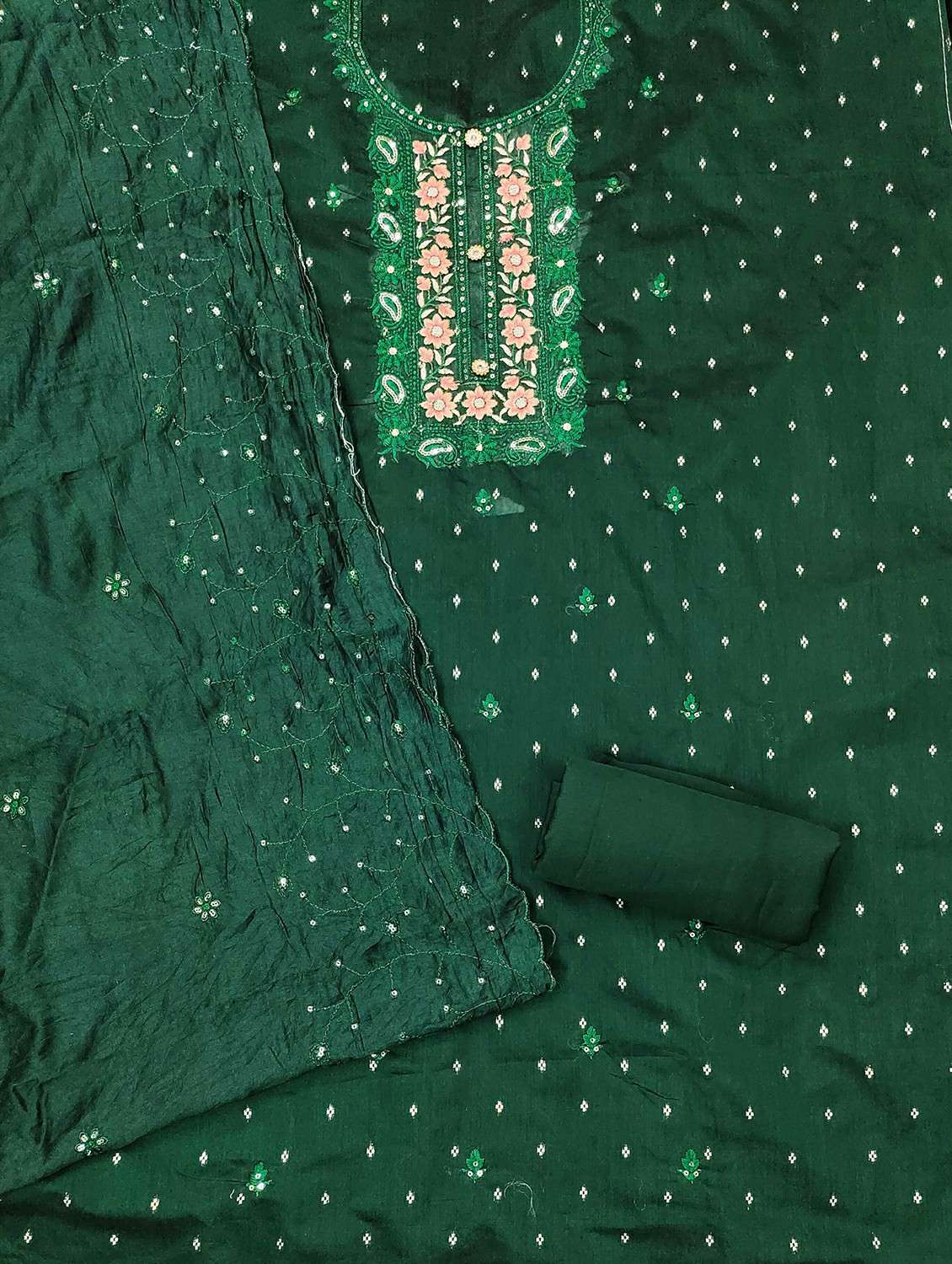 women self design embroidered unstitched suit set - 21988166 -  Standard Image - 3