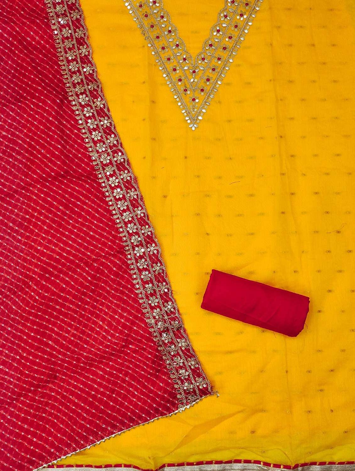 women self design embroidered unstitched suit set - 21988211 - Standard Image - 3
