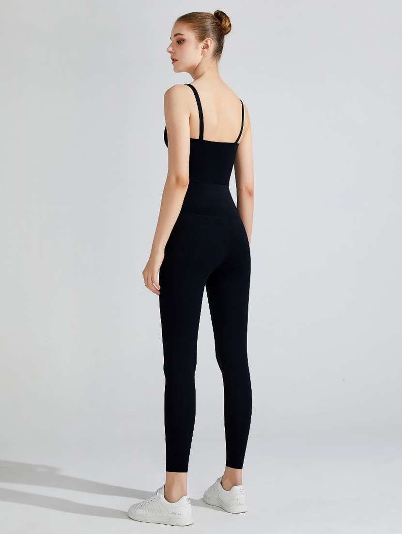 women black solid active wear set - 21988232 -  Standard Image - 3