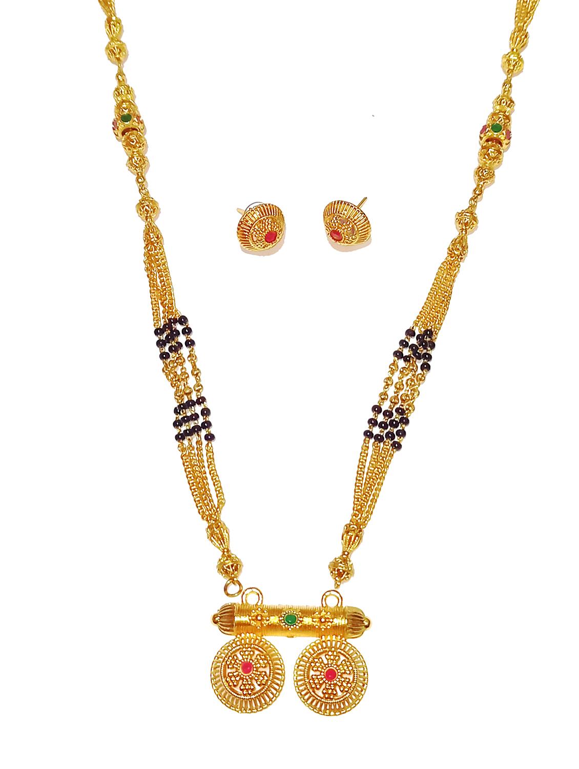 women gold plated mangalsutra set