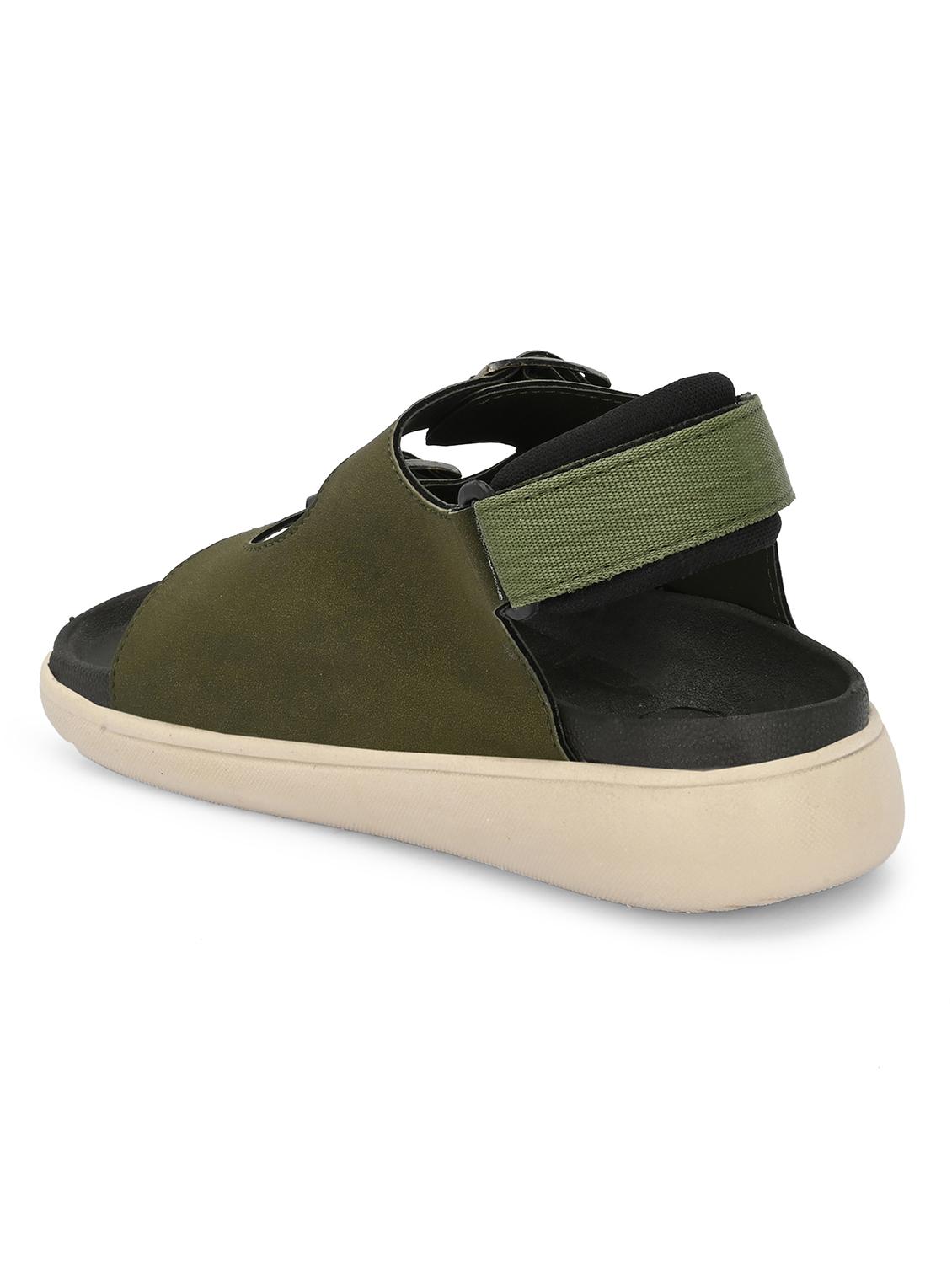 men olive back strap sandal - 21988262 - Standard Image - 3
