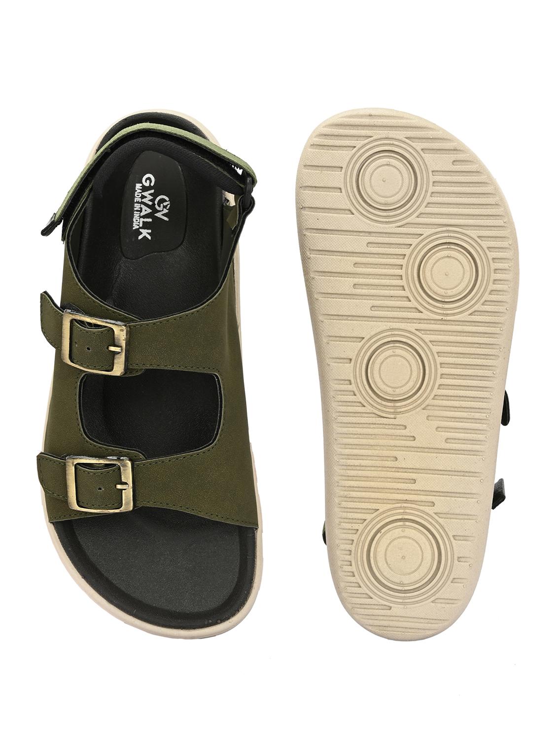 men olive back strap sandal - 21988262 - Standard Image - 5