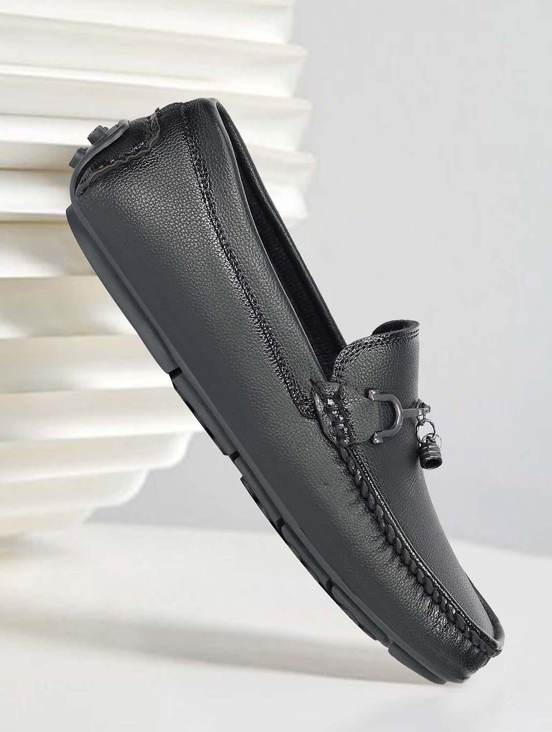 men black slip on horsebit loafer