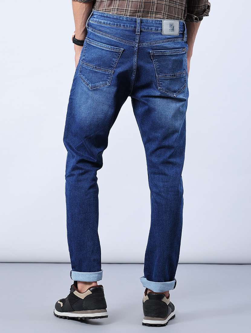 men washed mid rise full length jeans - 21988356 -  Standard Image - 3