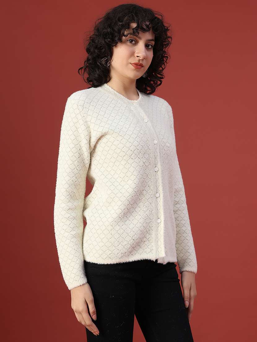 women self design long sleeve cardigan - 21988525 -  Standard Image - 3