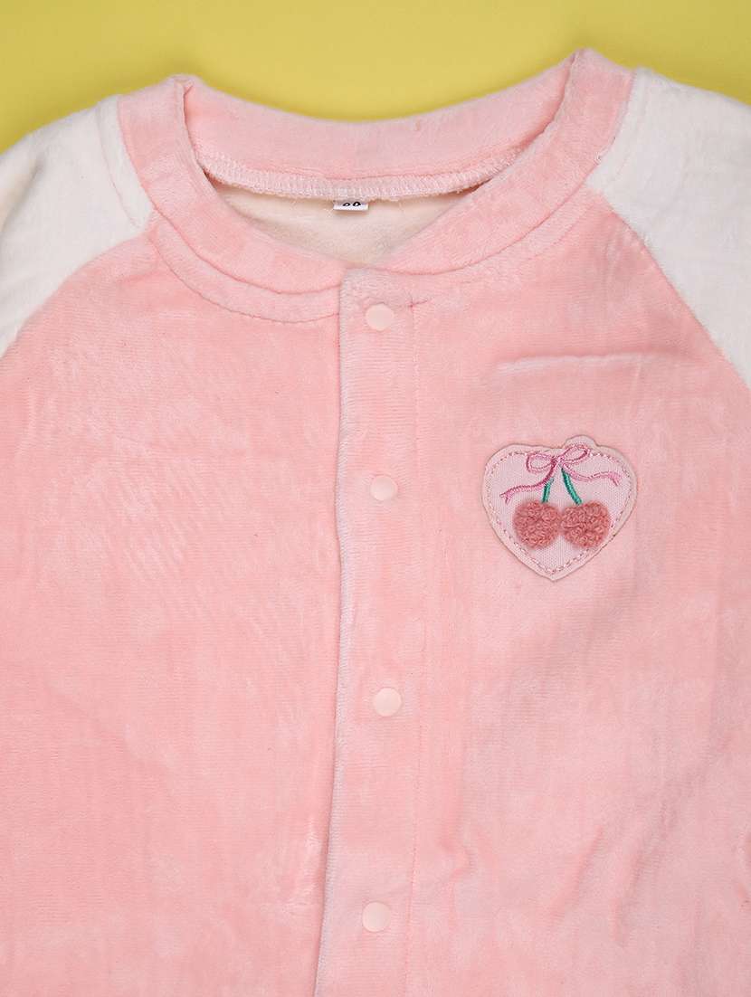 kids color blocked long sleeve romper - 21988549 -  Standard Image - 3