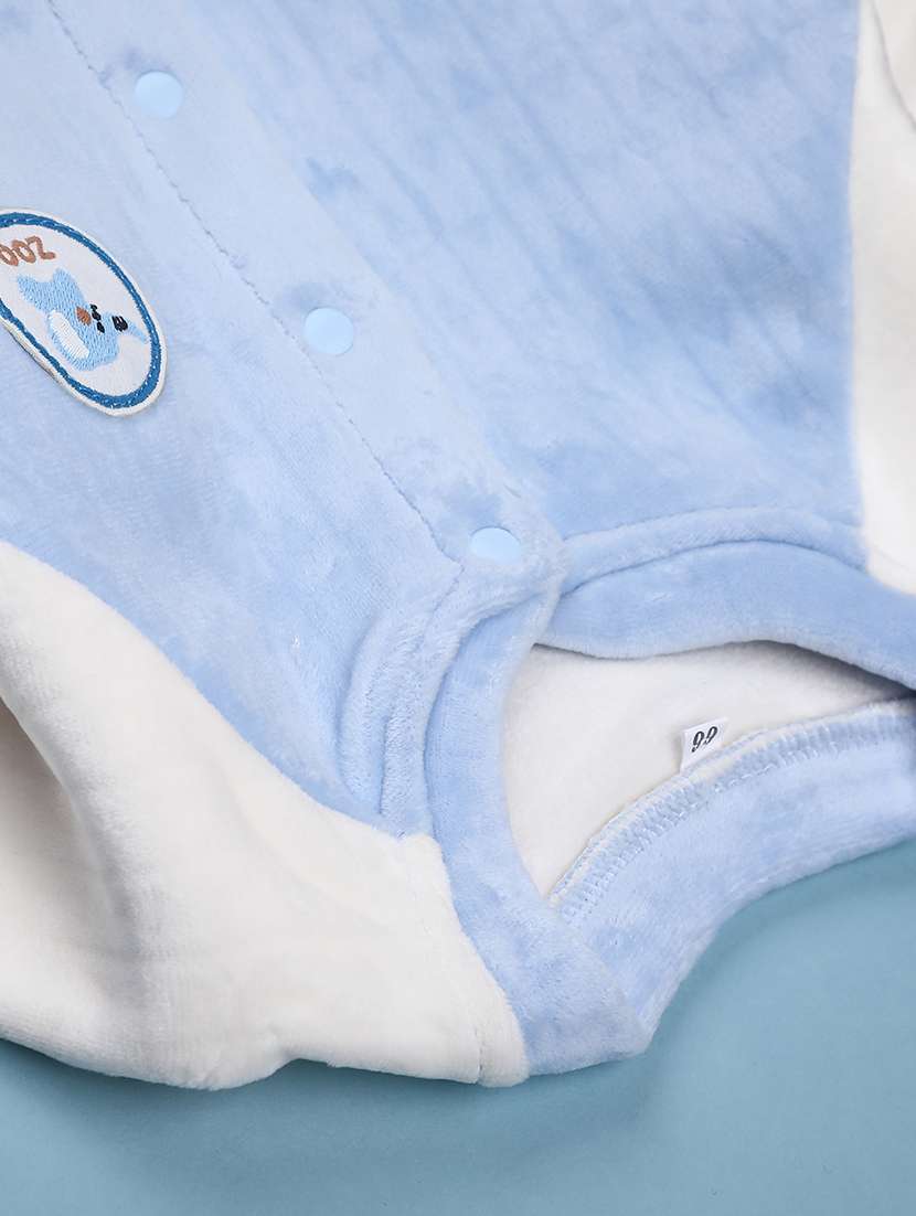 kids color blocked long sleeve romper - 21988550 -  Standard Image - 3