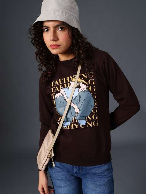 women printed long sleeve sweatshirt - 21988559 -  Standard Image - 0