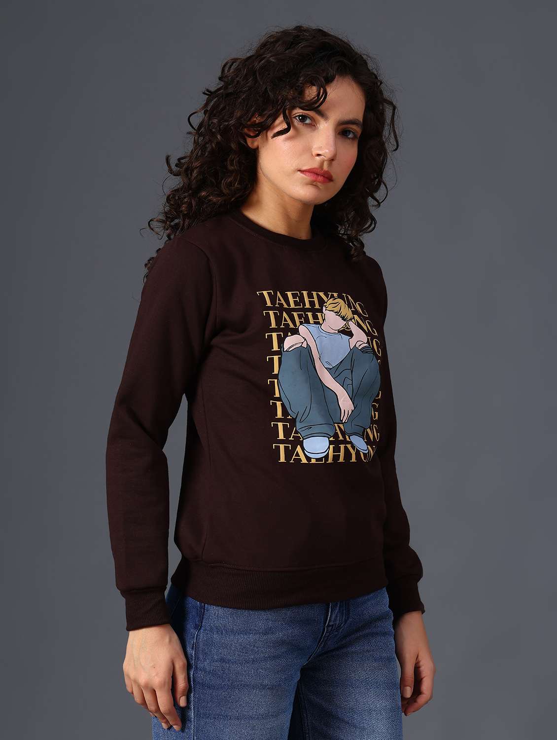 women printed long sleeve sweatshirt - 21988559 -  Standard Image - 3