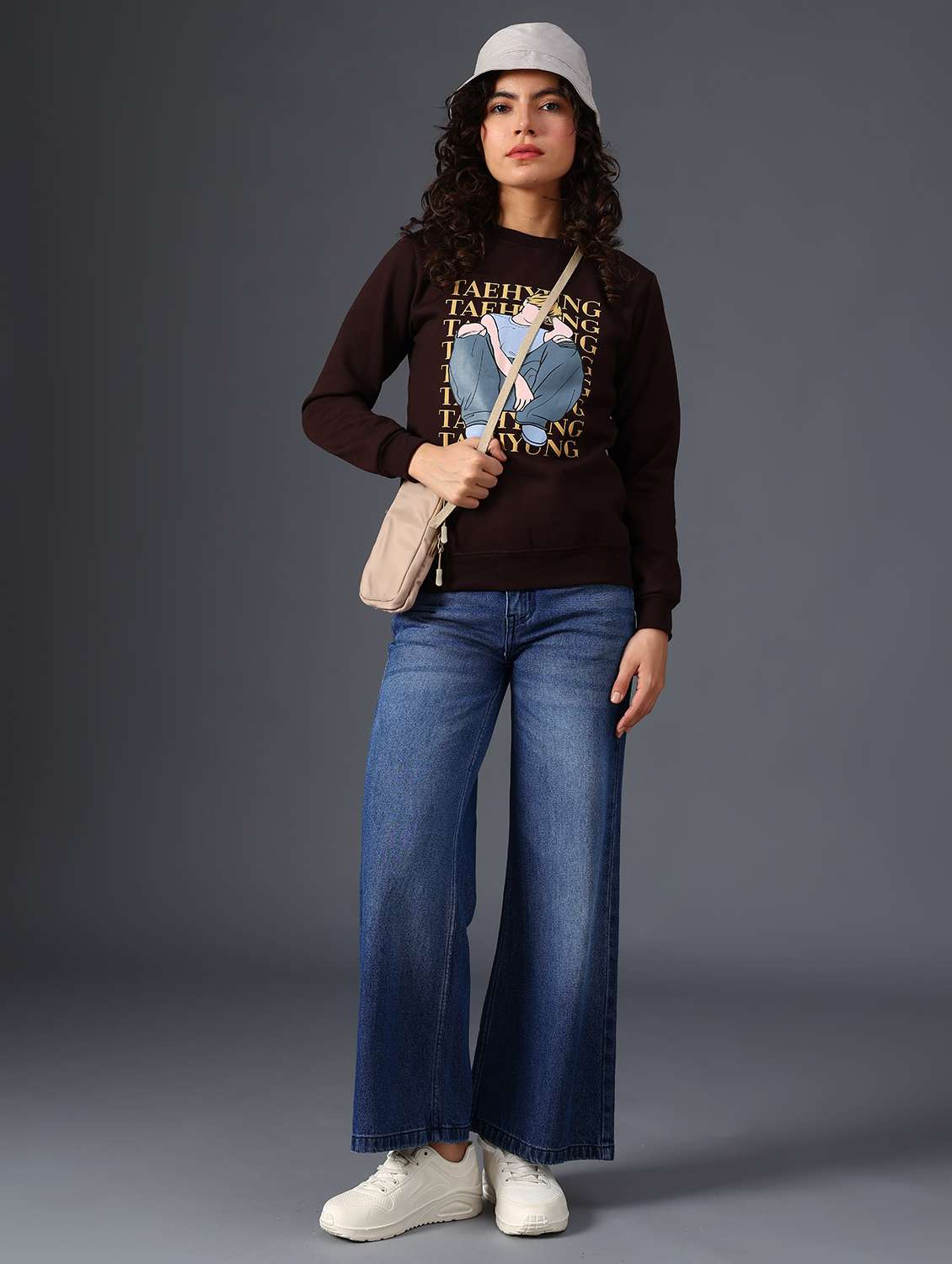 women printed long sleeve sweatshirt - 21988559 -  Standard Image - 5