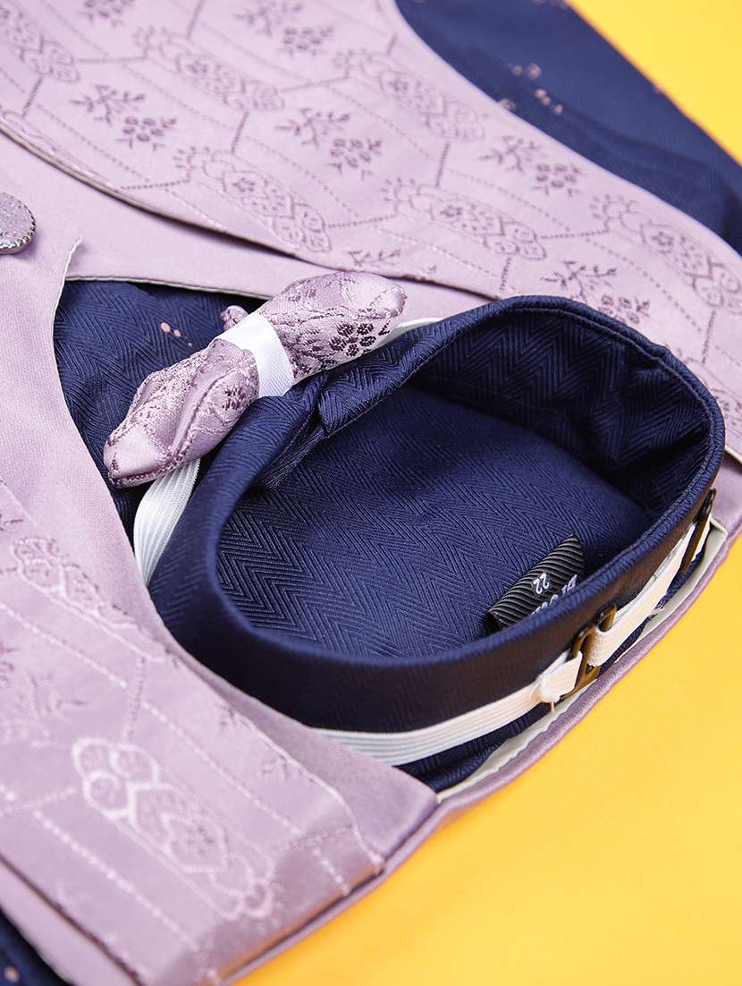 boys self design trouser & shirt with waist coat set - 21988584 -  Standard Image - 5