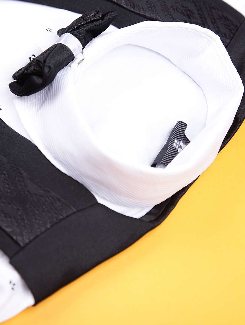 boys self design trouser & shirt with waist coat set - 21988586 -  Standard Image - 3