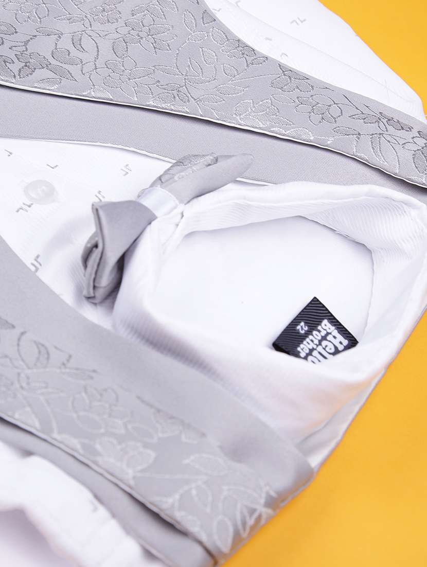 boys self design trouser & shirt with waist coat set - 21988590 -  Standard Image - 3