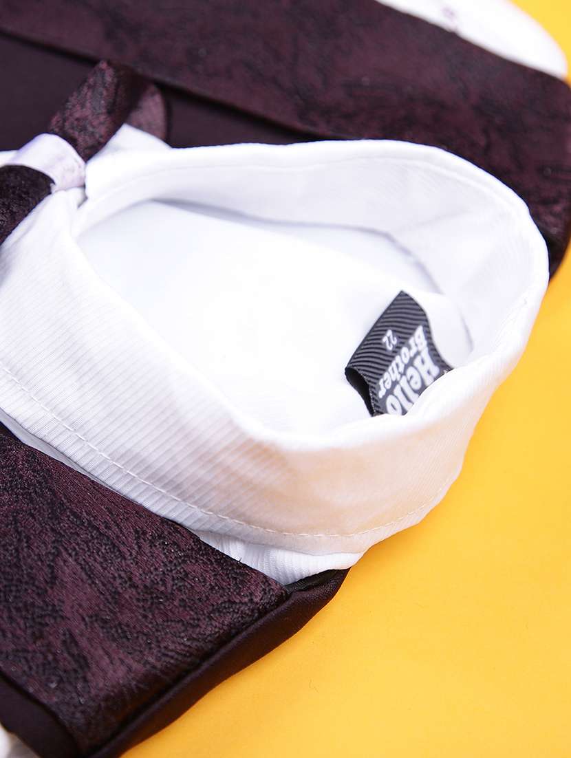 boys self design trouser & shirt with waist coat set - 21988591 -  Standard Image - 5