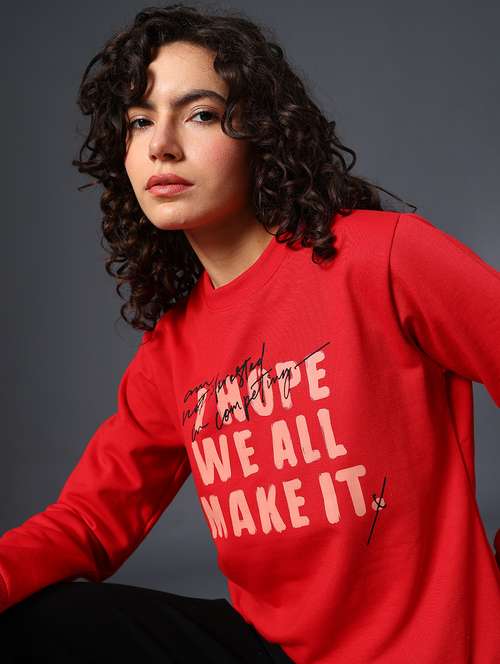 women printed long sleeve sweatshirt - 21988614 -  Standard Image - 0