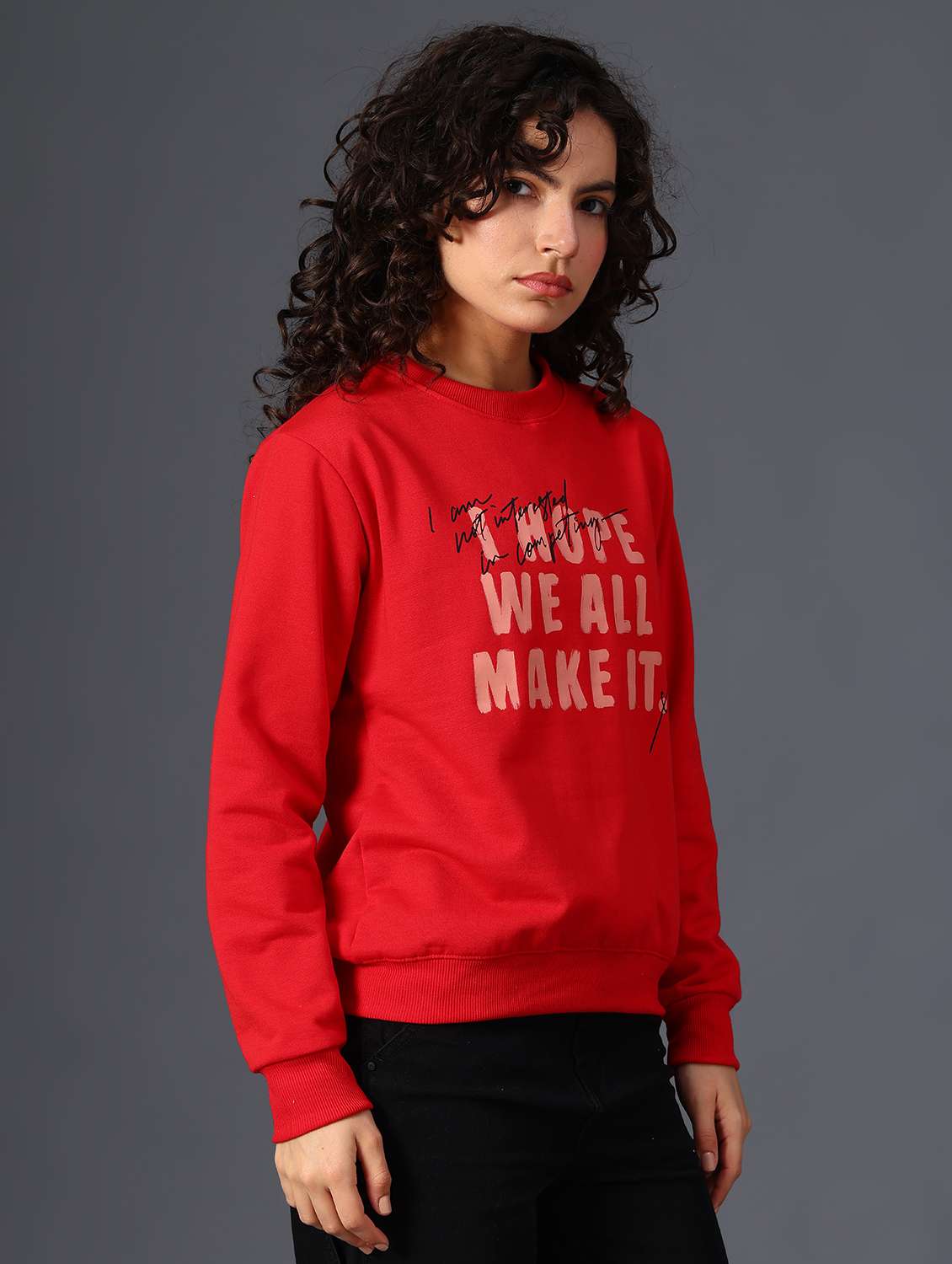 women printed long sleeve sweatshirt - 21988614 -  Standard Image - 3