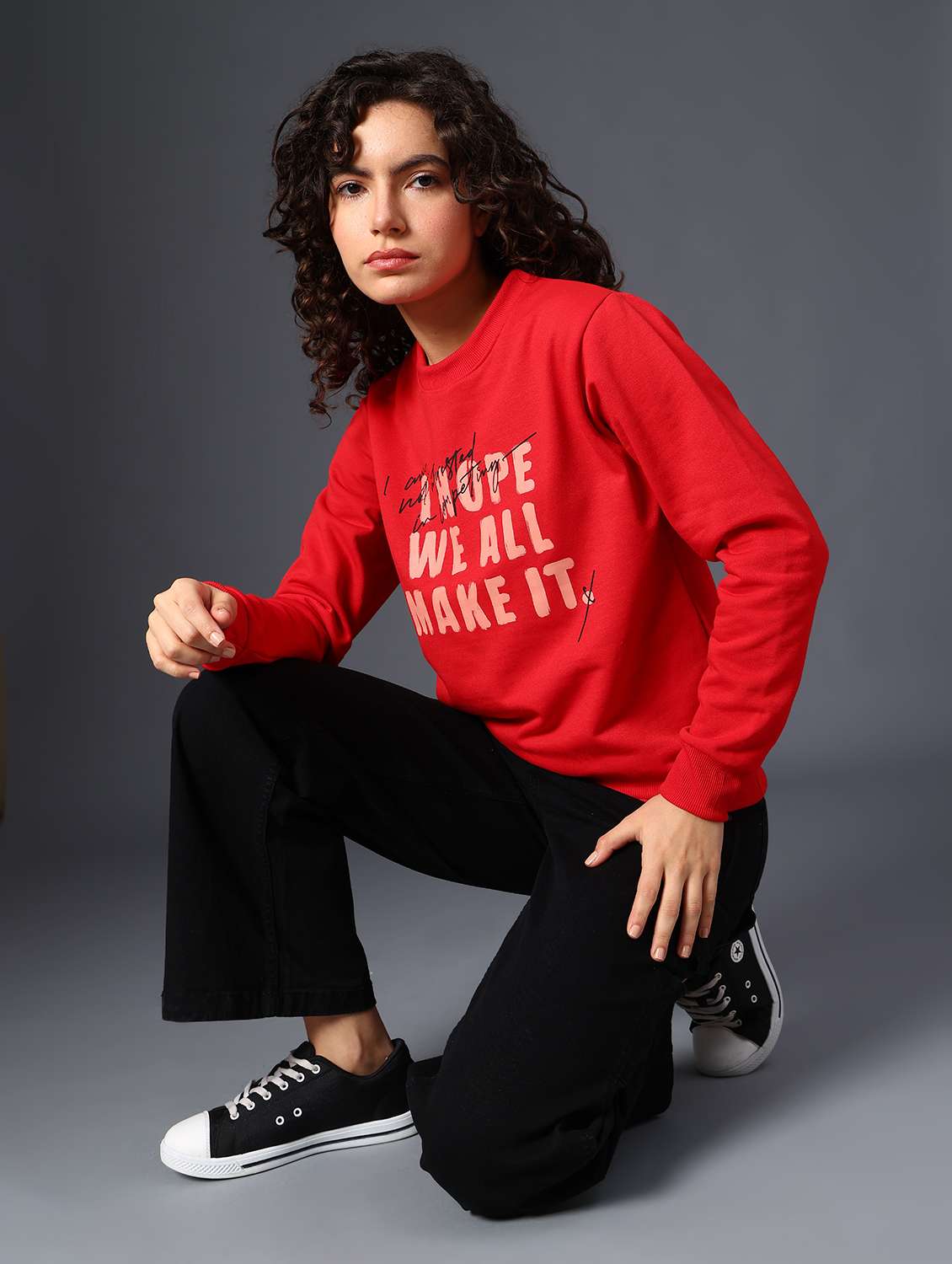 women printed long sleeve sweatshirt - 21988614 -  Standard Image - 5