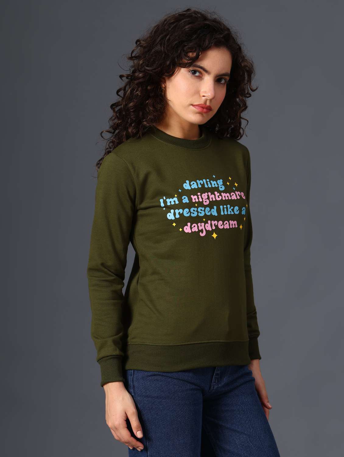 women printed long sleeve sweatshirt - 21988616 -  Standard Image - 3