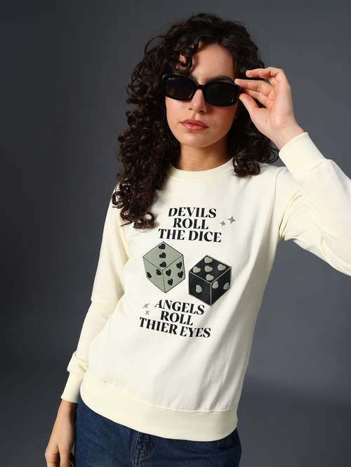 women printed long sleeve sweatshirt - 21988617 -  Standard Image - 0