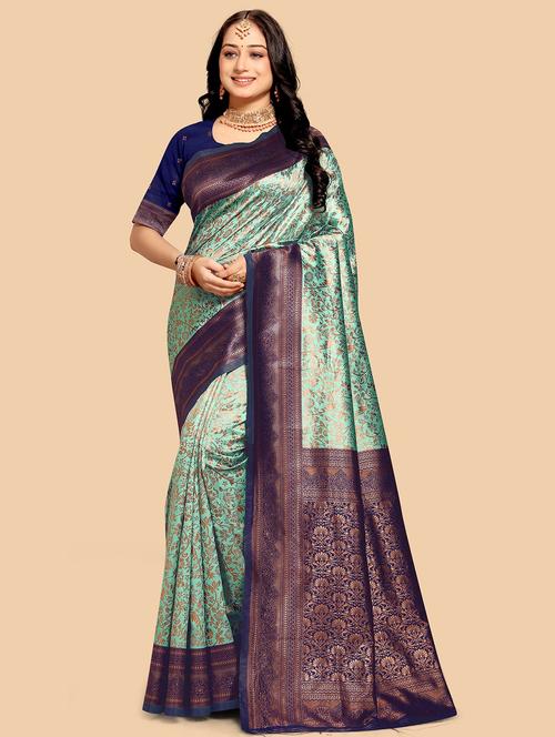 women self design banarasi saree with blouse - 21988689 - Standard Image - 0