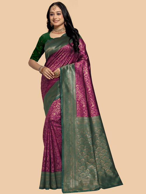 women self design banarasi saree with blouse - 21988691 - Standard Image - 0