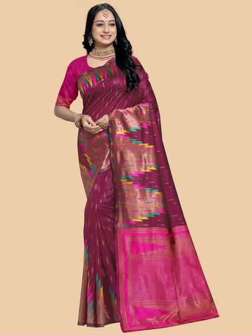 women self design banarasi saree with blouse - 21988695 -  Standard Image - 0