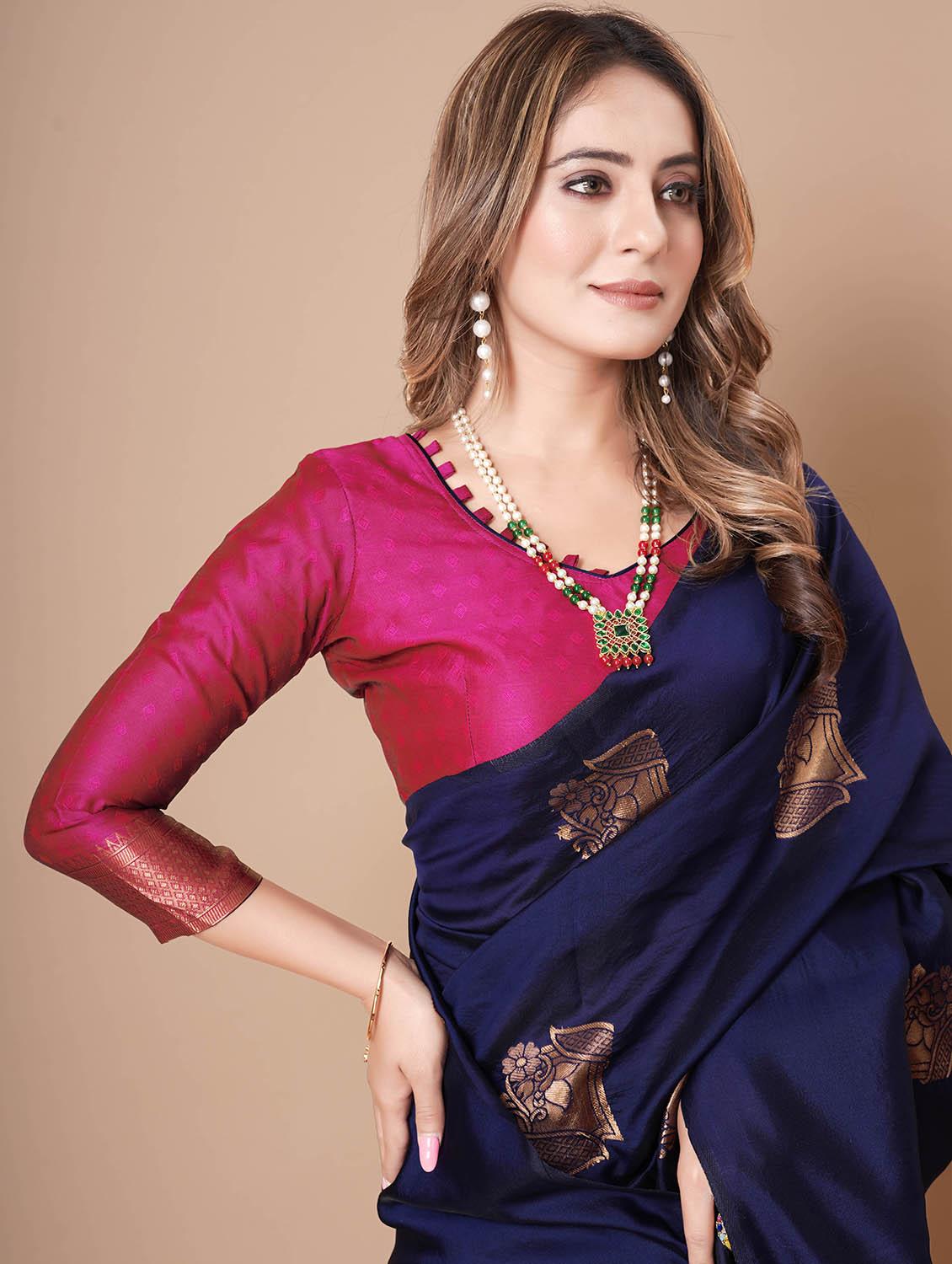 women self design banarasi saree with blouse - 21988709 - Standard Image - 3
