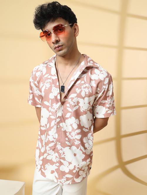 men printed short sleeve regular fit casual shirt - 21988753 -  Standard Image - 0
