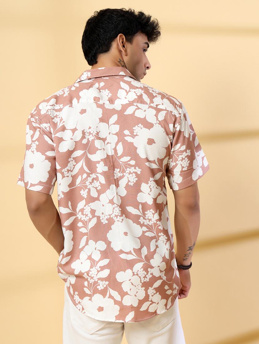 men printed short sleeve regular fit casual shirt - 21988753 - Standard Image - 3