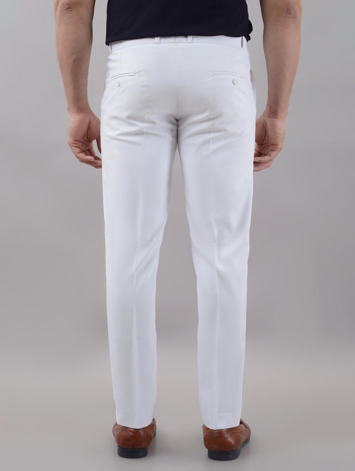 men solid mid rise flat front formal trouser - 21988801 - Standard Image - 3