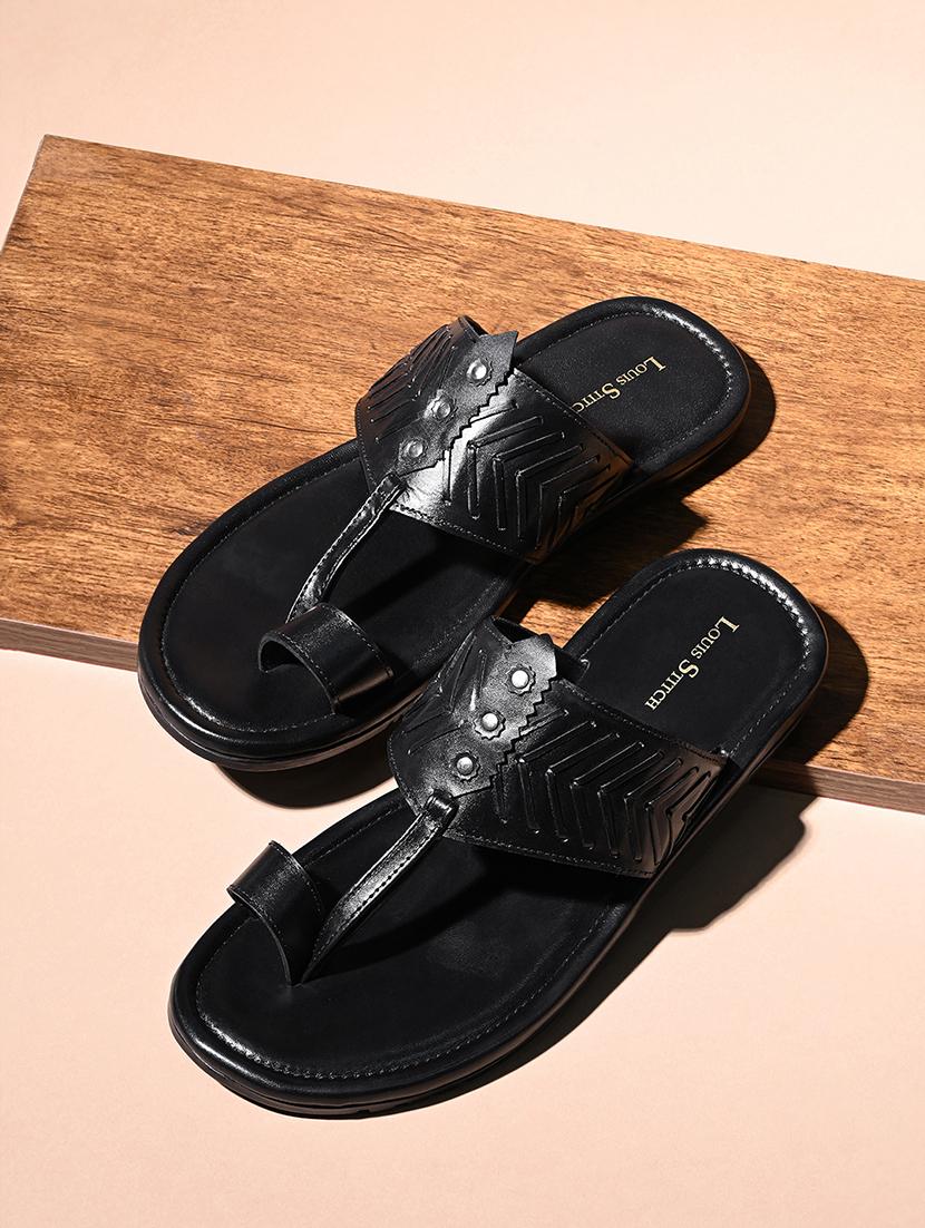 men cut work toe separator kolhapuri sandal