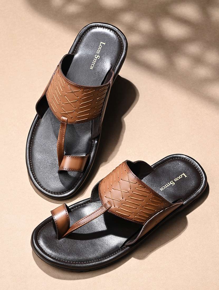 men solid toe separator sandal