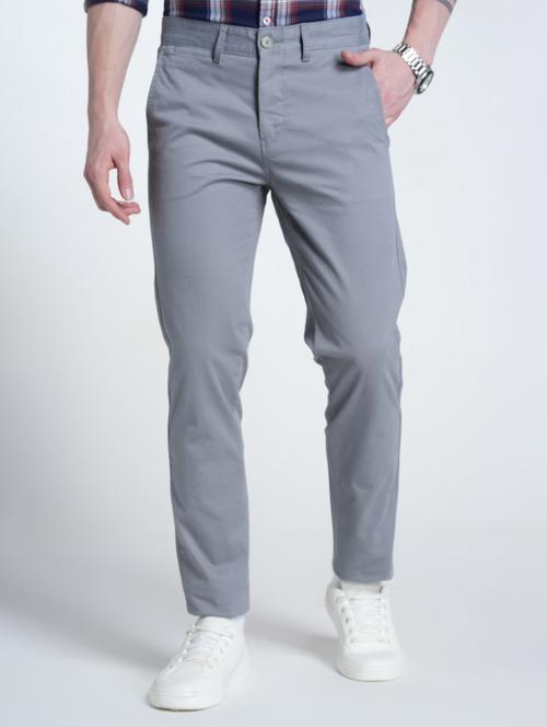 men solid mid rise flat front casual chinos  - 21988899 -  Standard Image - 0