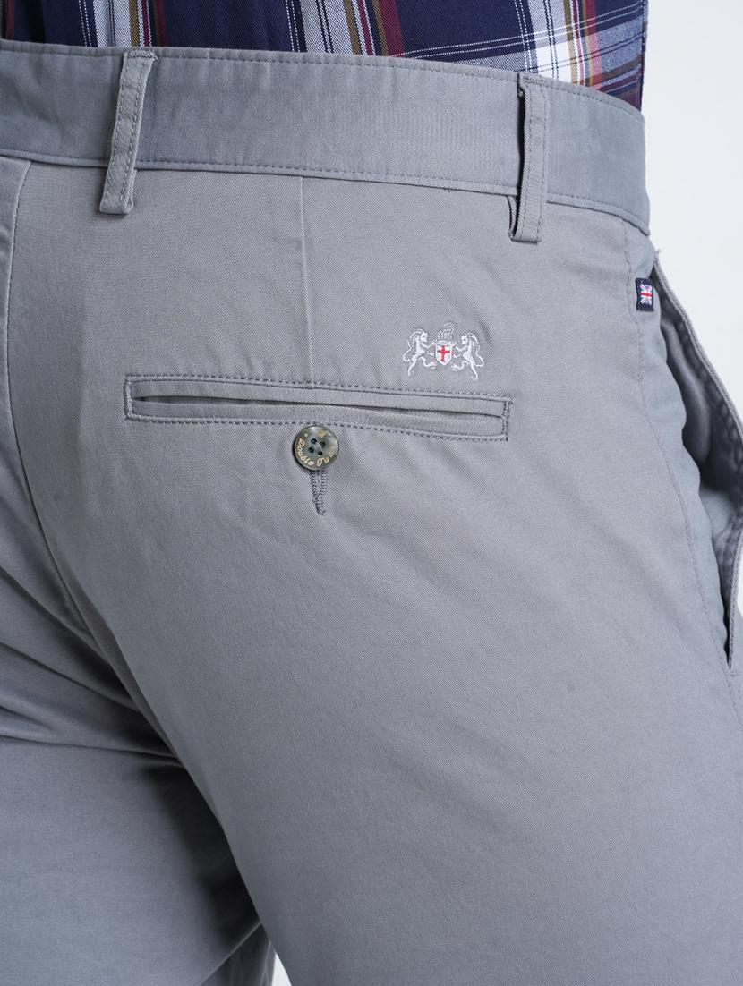 men solid mid rise flat front casual chinos - 21988899 - Standard Image - 5