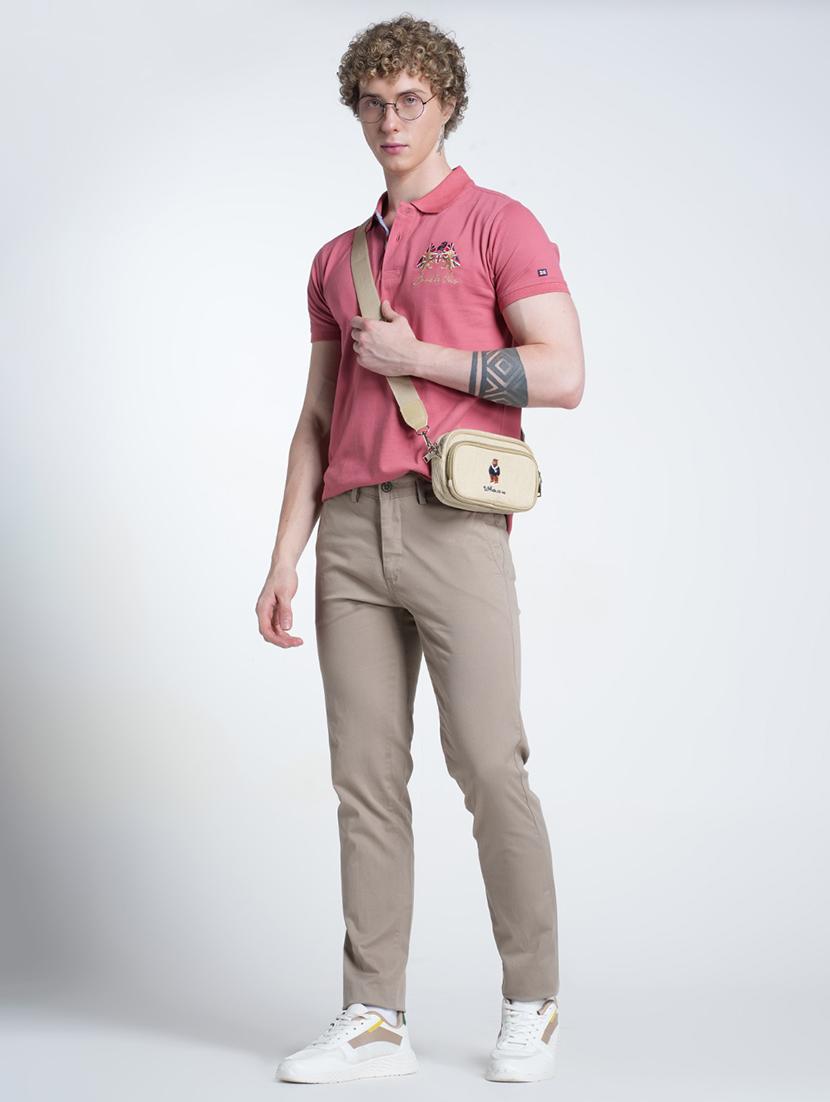 men solid mid rise flat front casual chinos - 21988911 - Standard Image - 3