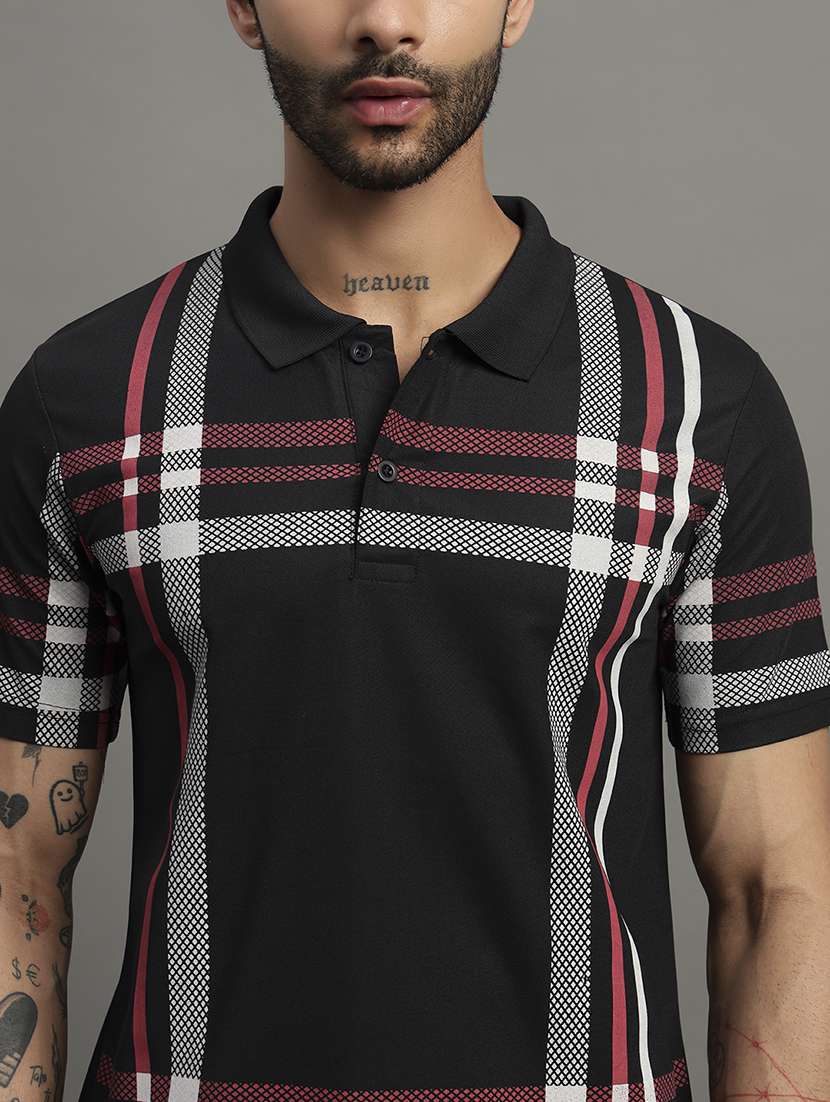 black cotton blend all over print tshirt - 21988953 - Standard Image - 3