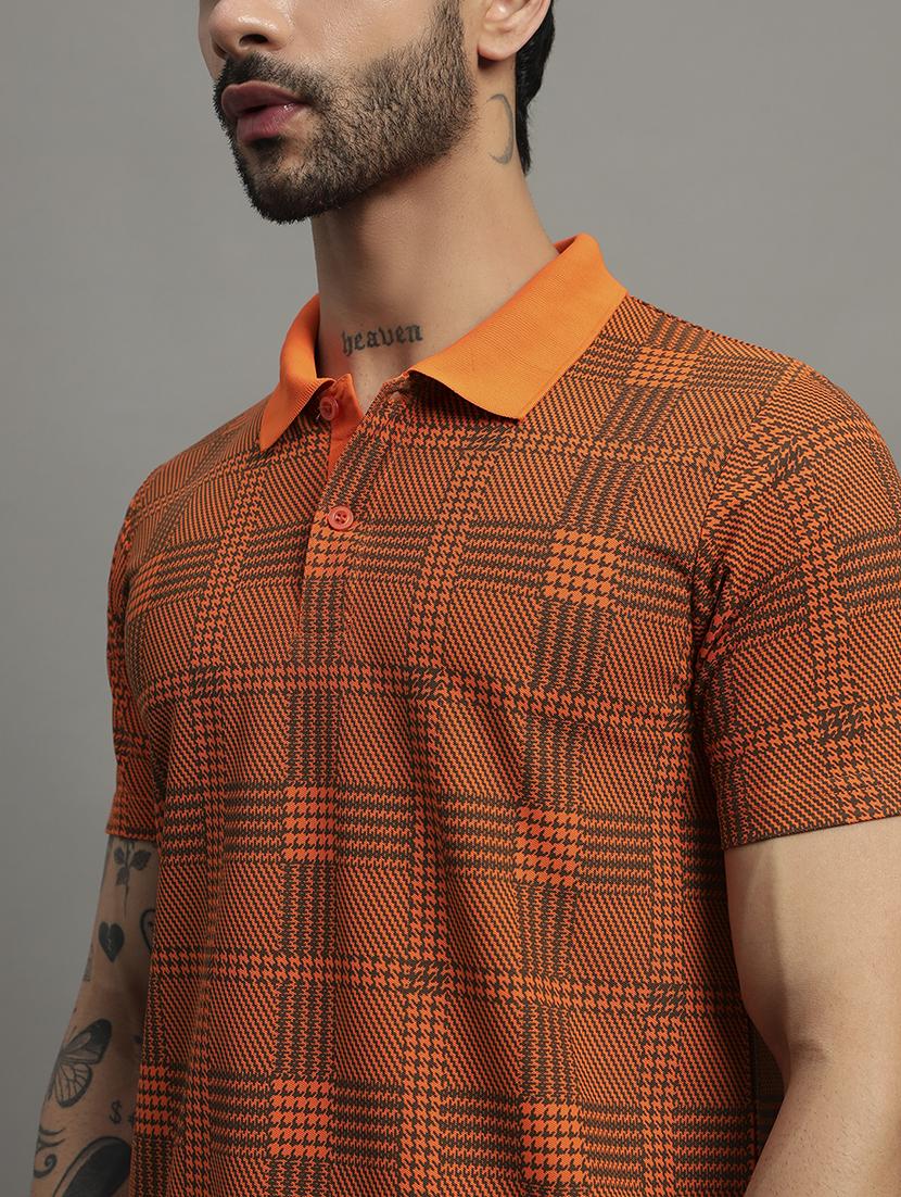 orange cotton blend all over print tshirt - 21988957 - Standard Image - 3