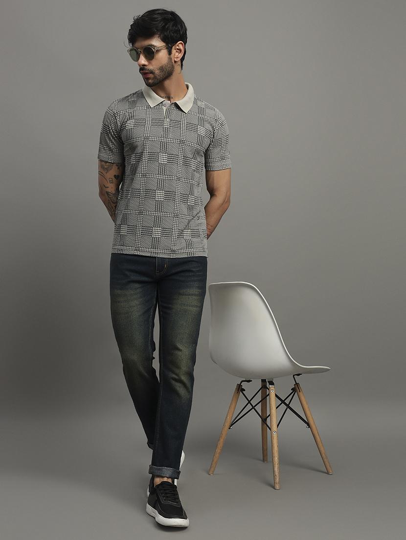 grey cotton blend all over print tshirt - 21988958 - Standard Image - 3