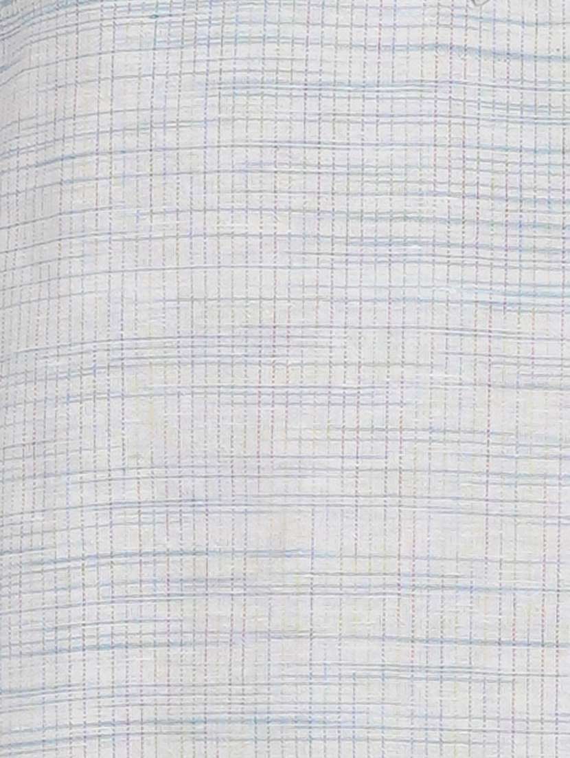 men melange mandarin neck long kurta - 21989332 - Standard Image - 5
