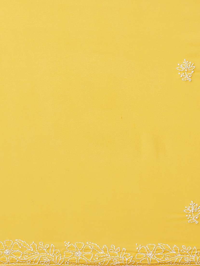 women solid with work chikankari saree with blouse - 21989363 -  Standard Image - 5