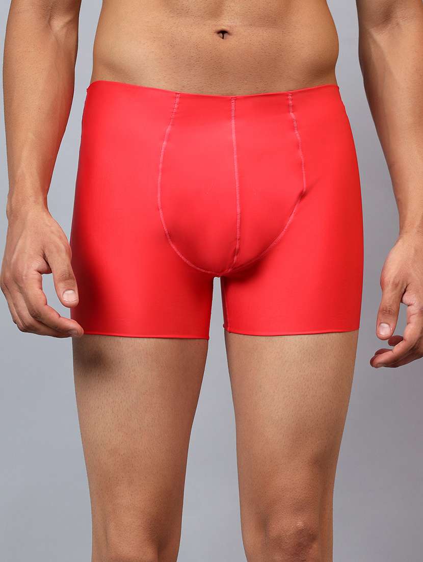 men solid low rise seamless trunk