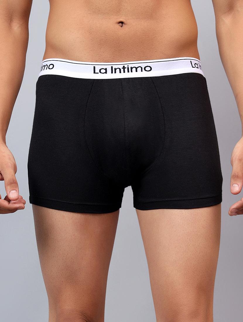 men solid low rise trunk brief