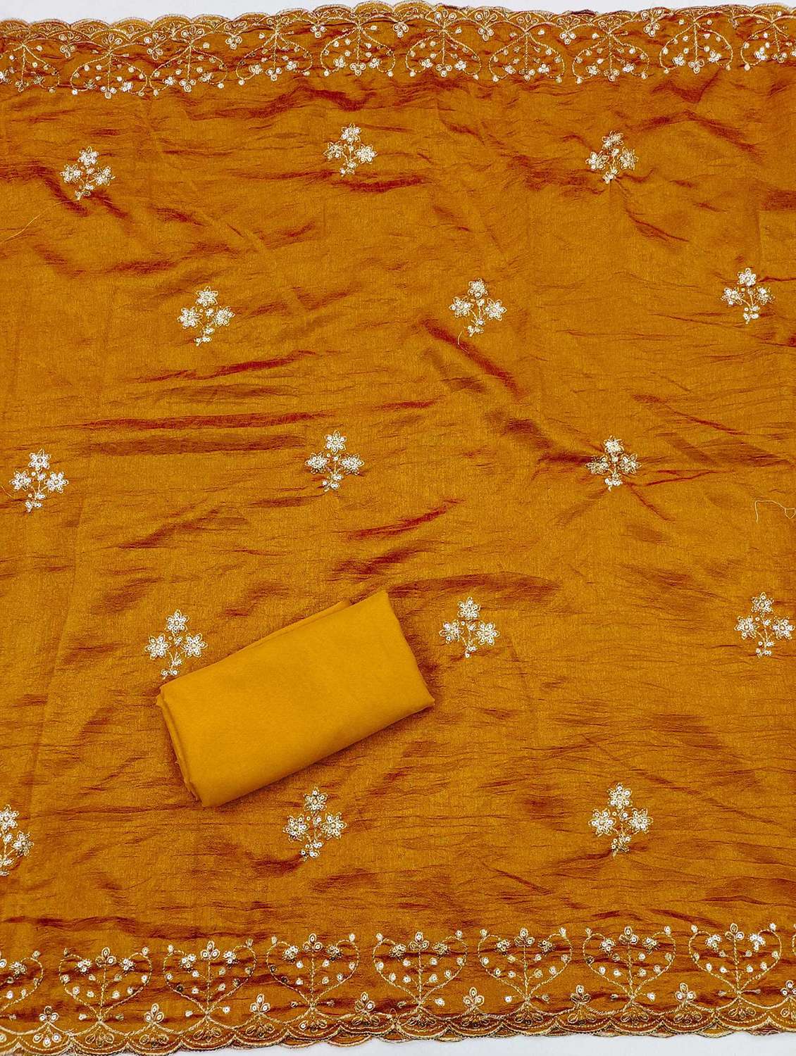 women solid with work embroidered unstitched suit set - 21989446 -  Standard Image - 3