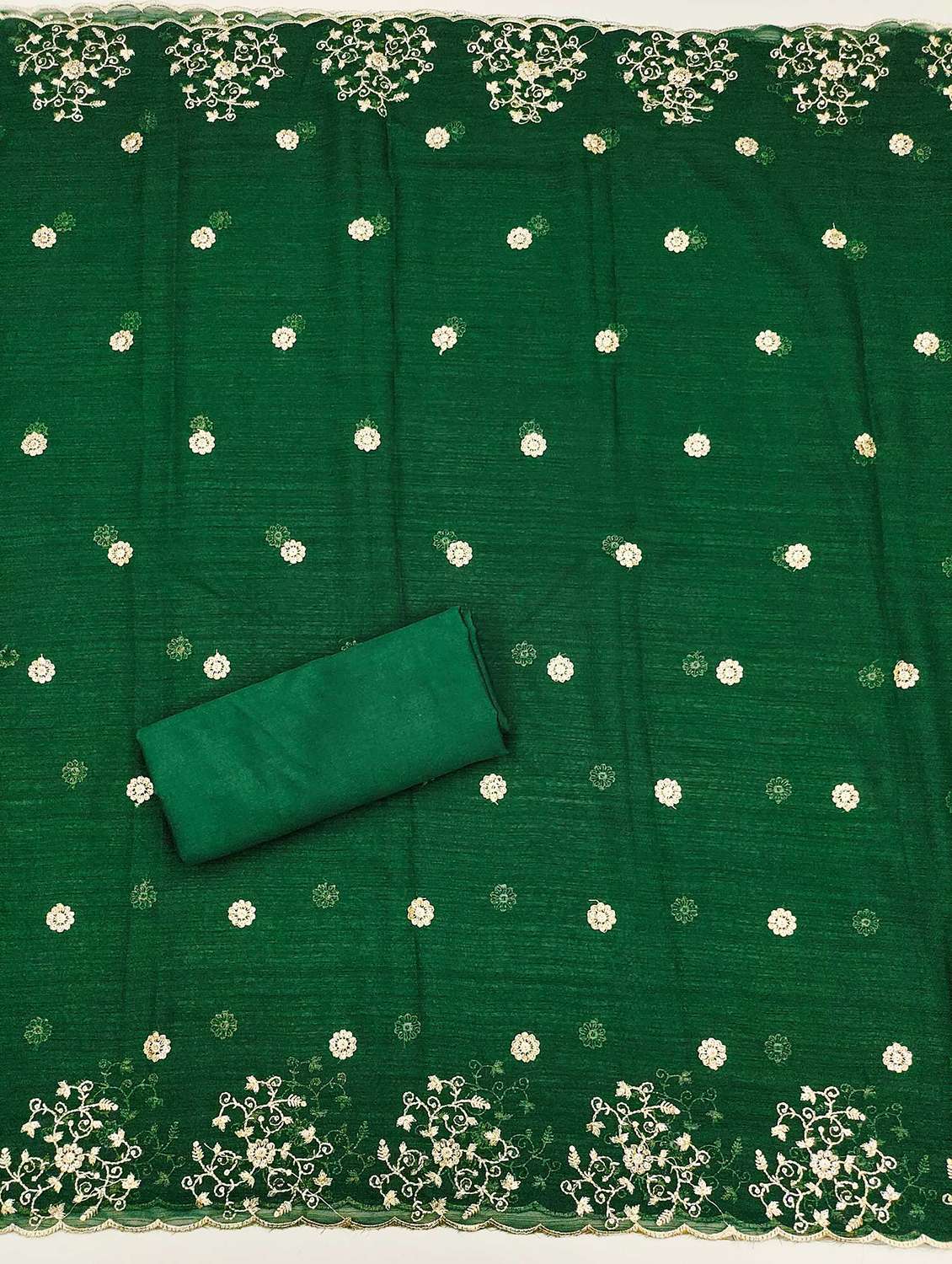 women solid with work embroidered unstitched suit set - 21989453 - Standard Image - 3
