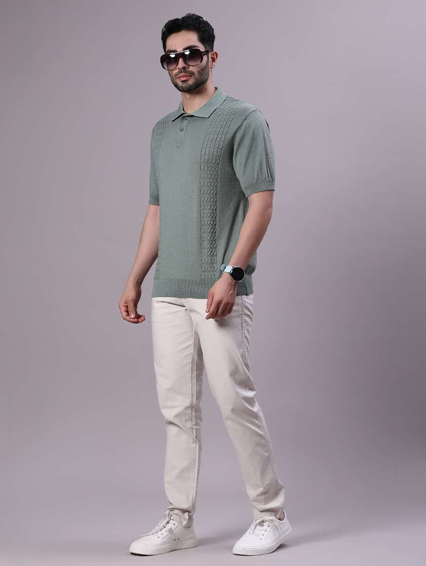 men self design short sleeve regular fit polo t-shirt - 21989466 -  Standard Image - 3